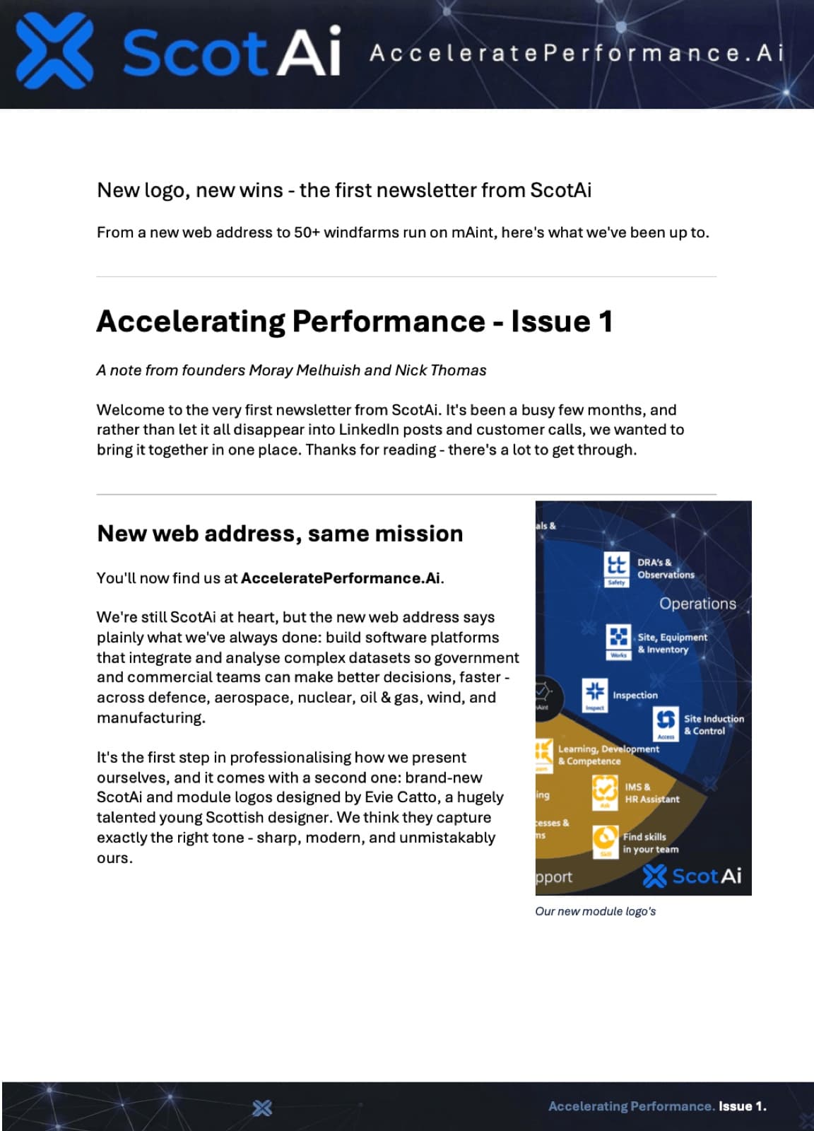 ScotAi's first ever newsletter!